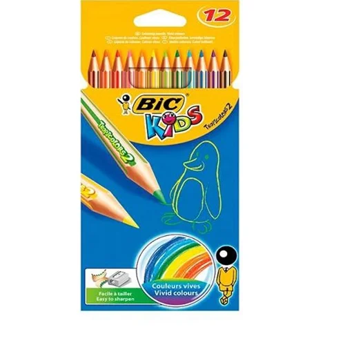 مداد رنگی 12 رنگ بیک سری کیدز مدل تراپیکال کالرز